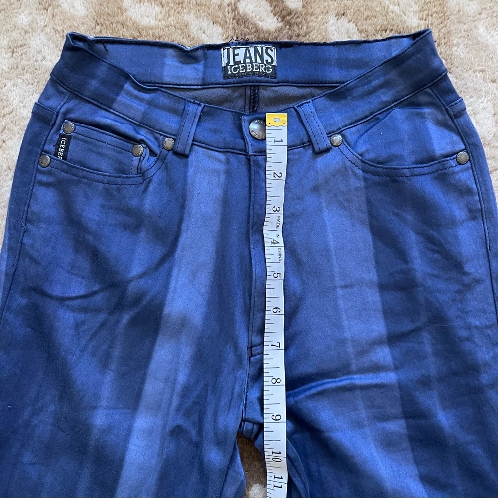 Iceberg Jeans Vintage Dark Blue Ombré Stripe Print Size 27 - Picture 4 of 15